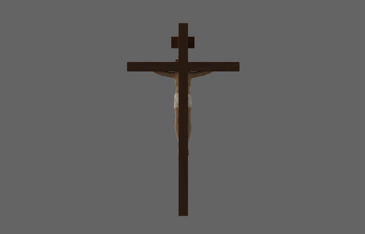 Jesus On The Cross - Cristo Low-poly 3D model_14