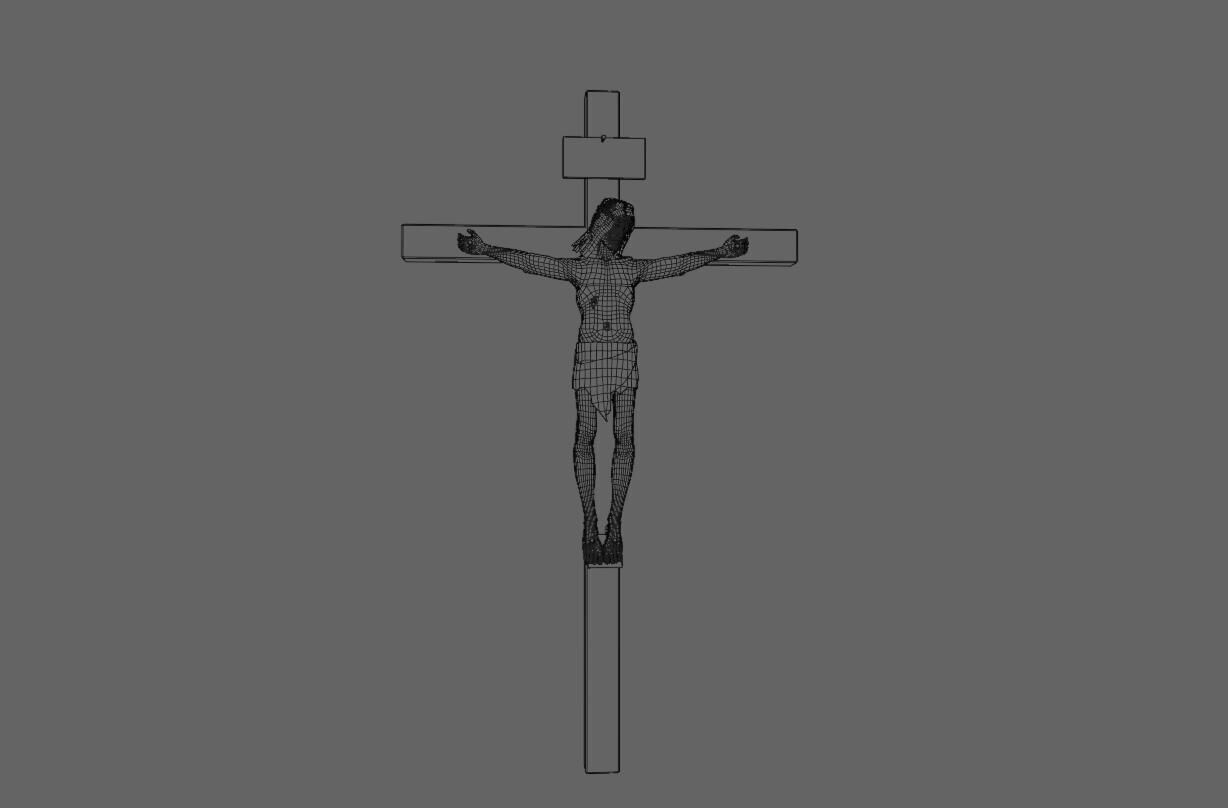 Jesus On The Cross - Cristo Low-poly 3D model_23