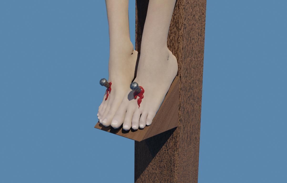 Jesus On The Cross - Cristo Low-poly 3D model_3