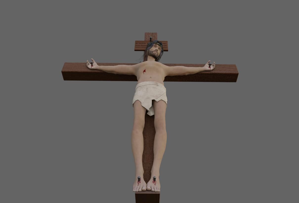 Jesus On The Cross - Cristo Low-poly 3D model_15