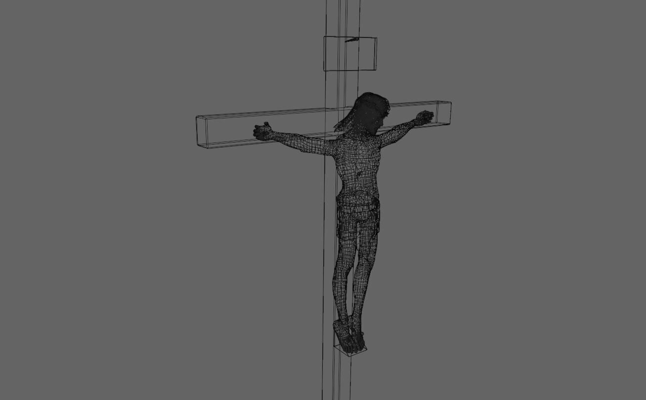 Jesus On The Cross - Cristo Low-poly 3D model_25