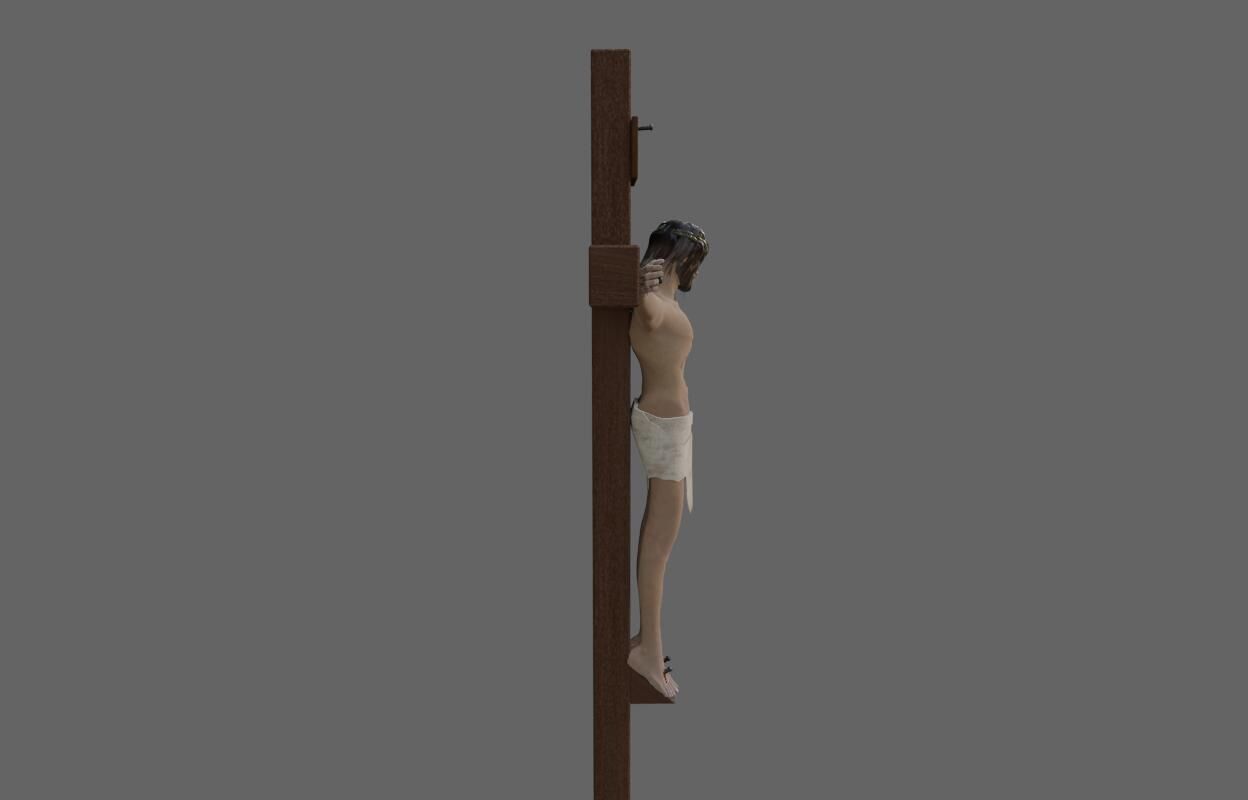 Jesus On The Cross - Cristo Low-poly 3D model_13