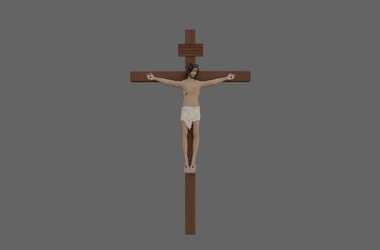 Jesus On The Cross - Cristo Low-poly 3D model_12