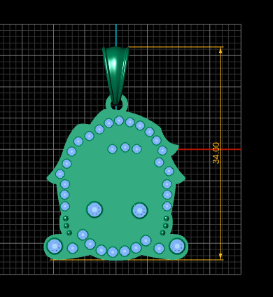   Iced out Rich PANDANT 3D PRINTABLE MODAL  3D print model_4