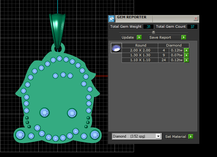   Iced out Rich PANDANT 3D PRINTABLE MODAL  3D print model_6