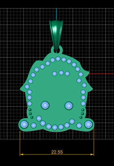   Iced out Rich PANDANT 3D PRINTABLE MODAL  3D print model_5