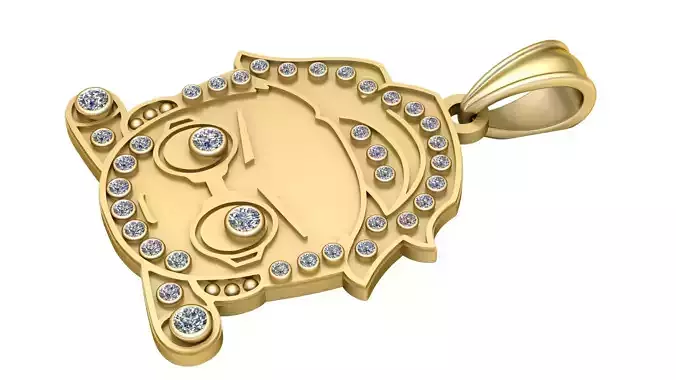   Iced out Rich PANDANT 3D PRINTABLE MODAL 