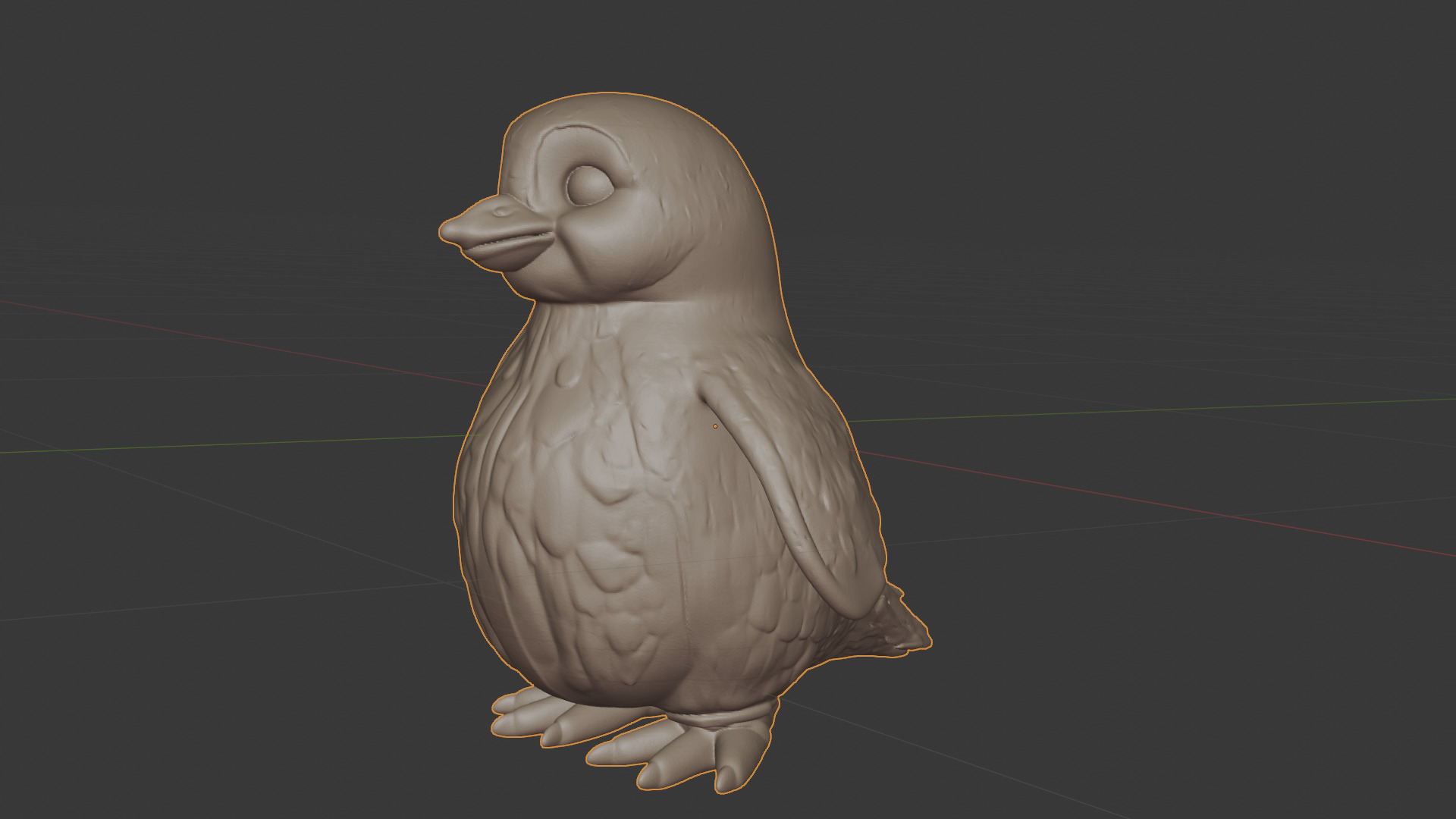 Happy Cartoon Penguin Pal 3D Model 3D print model_2