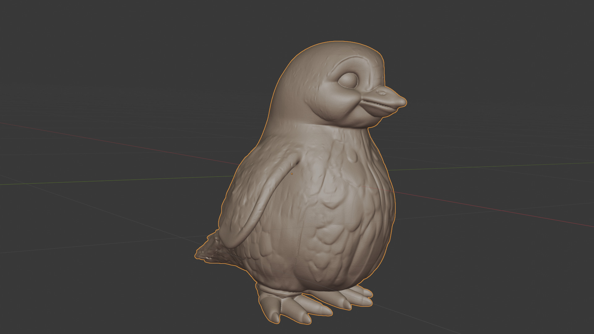 Happy Cartoon Penguin Pal 3D Model 3D print model_5