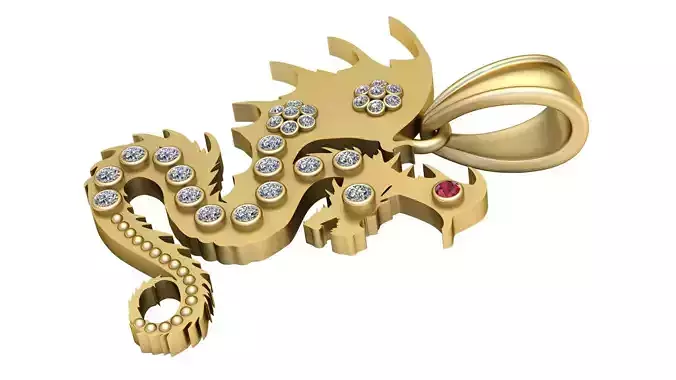  DRAGON PANDANT 3D PRINTABLE MODAL 