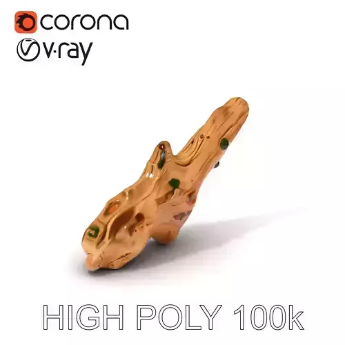 Wooden Log with Moss Model Pack