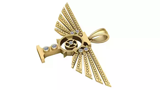 Winged Globe   PANDANT 3D PRINTABLE MODAL 