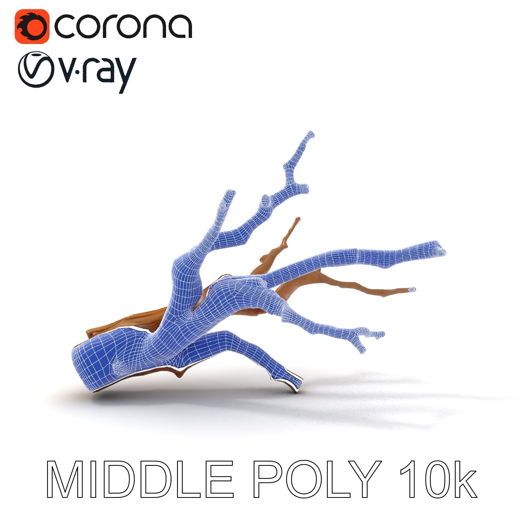 Realistic Tree Branch D Model Pack Low-poly 3D model_22