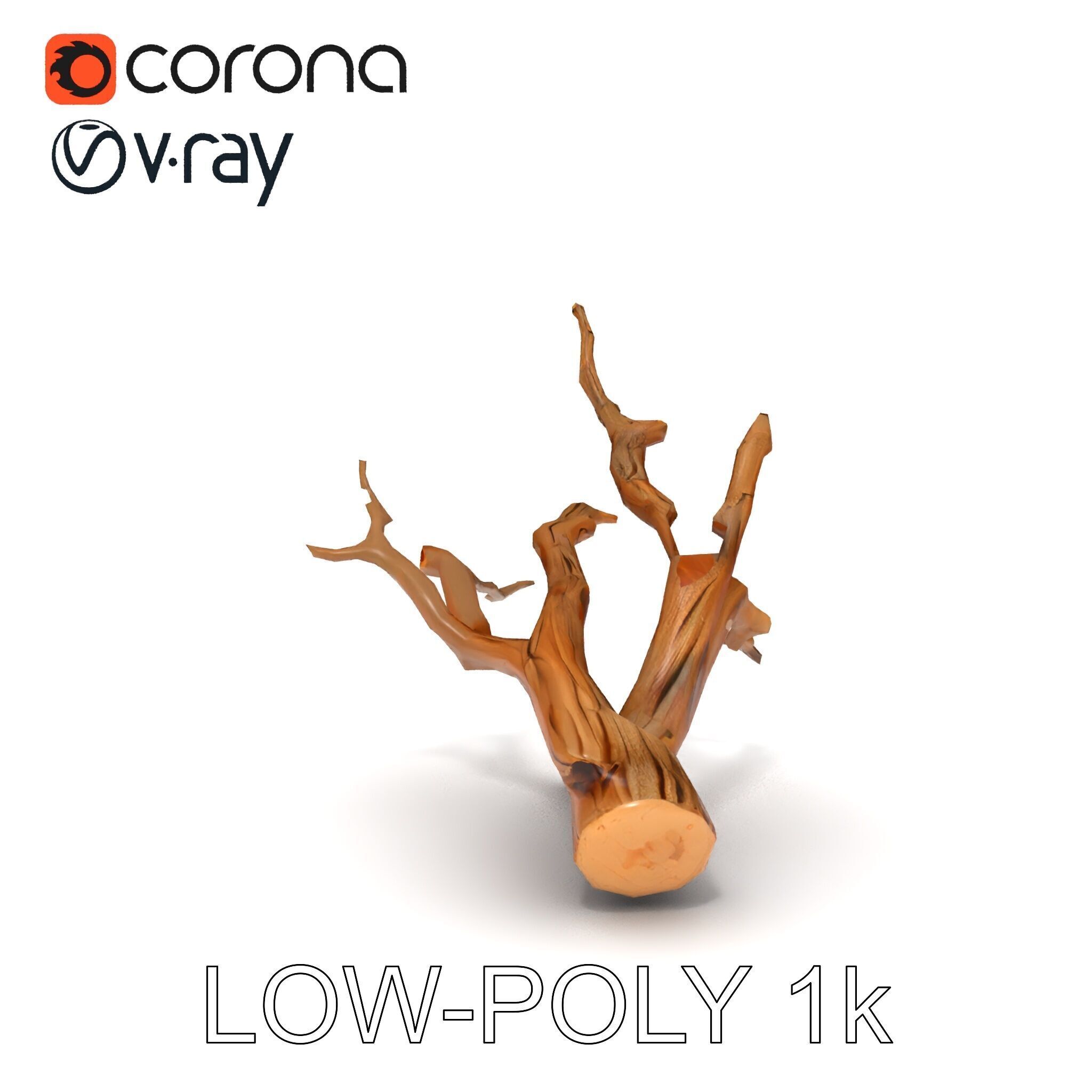 Realistic Tree Branch D Model Pack Low-poly 3D model_34
