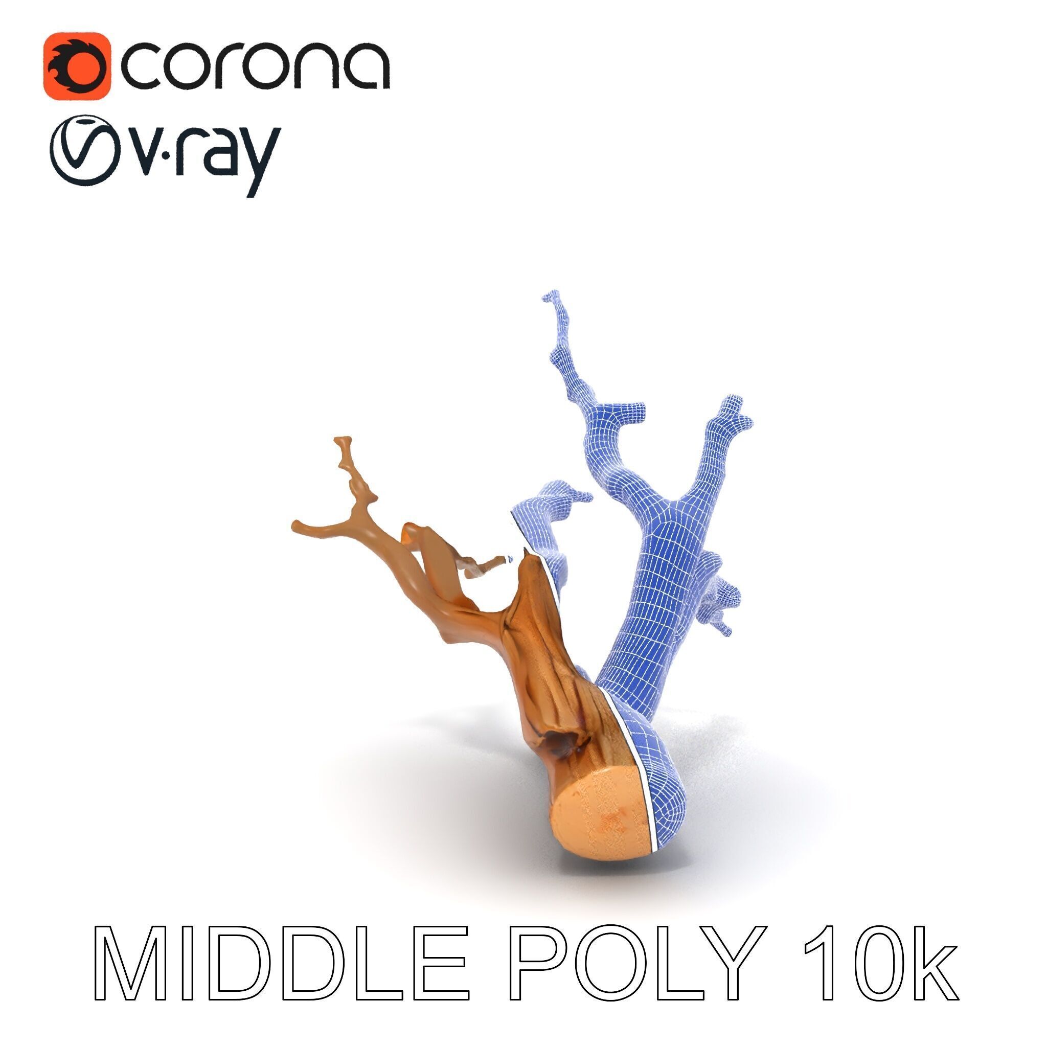 Realistic Tree Branch D Model Pack Low-poly 3D model_30