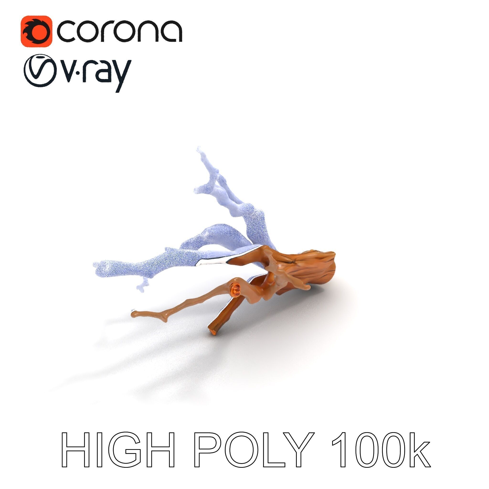 Realistic Tree Branch D Model Pack Low-poly 3D model_27