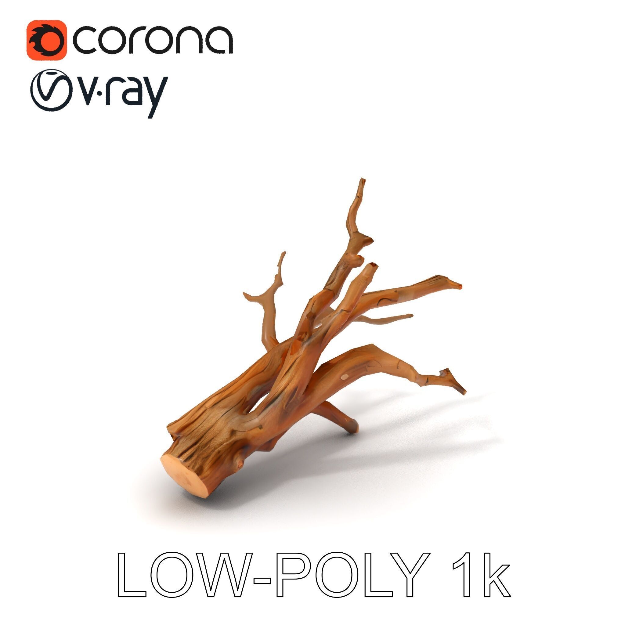 Realistic Tree Branch D Model Pack Low-poly 3D model_31