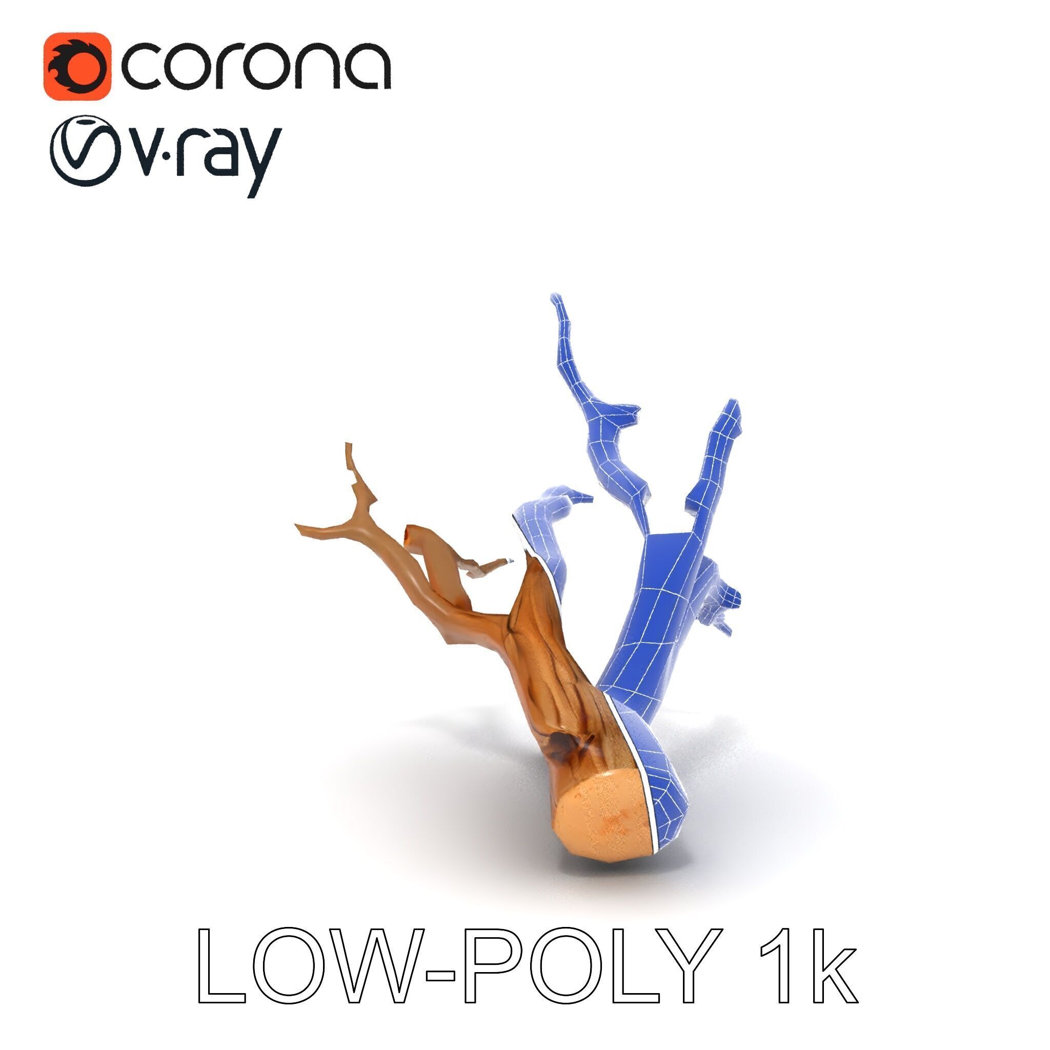 Realistic Tree Branch D Model Pack Low-poly 3D model_29