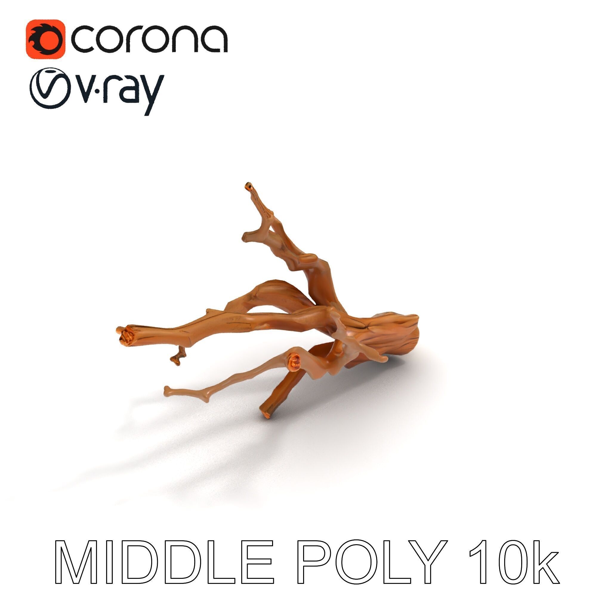 Realistic Tree Branch D Model Pack Low-poly 3D model_28