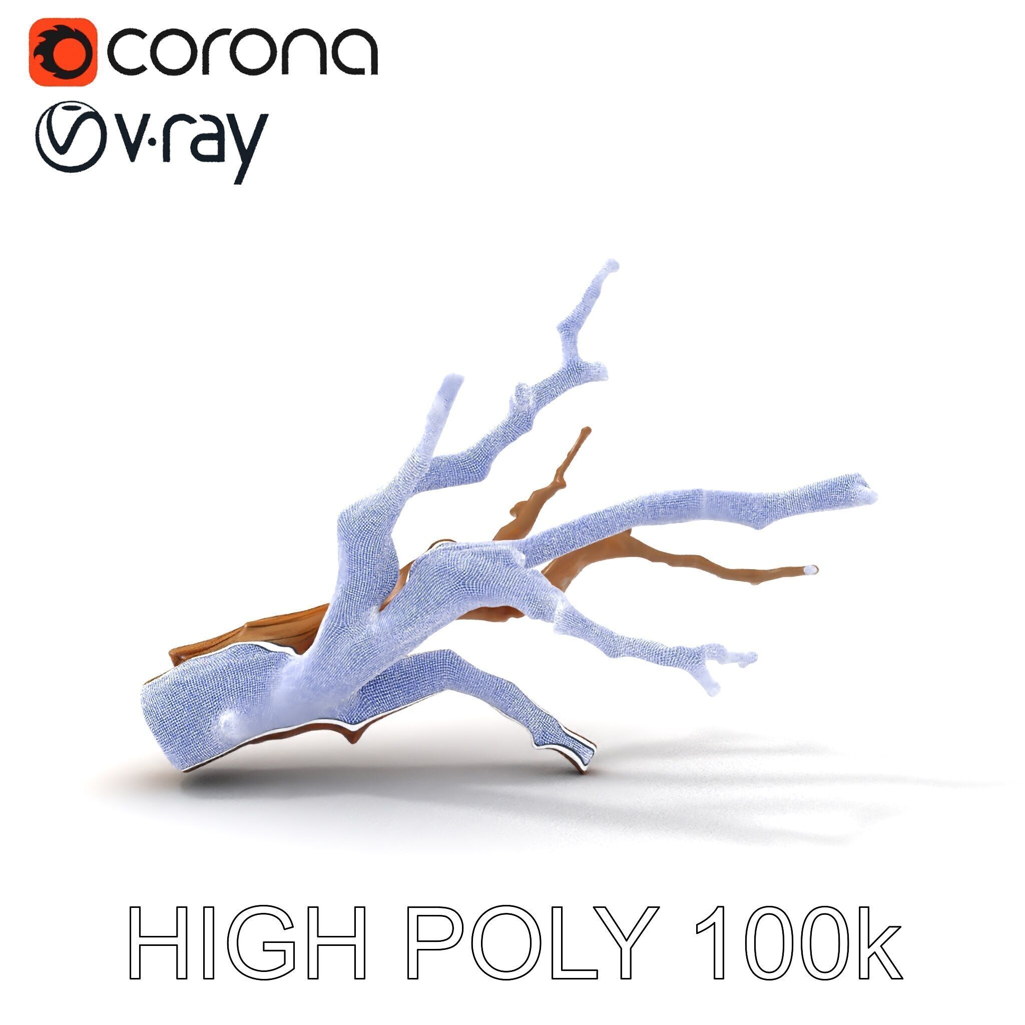 Realistic Tree Branch D Model Pack Low-poly 3D model_21