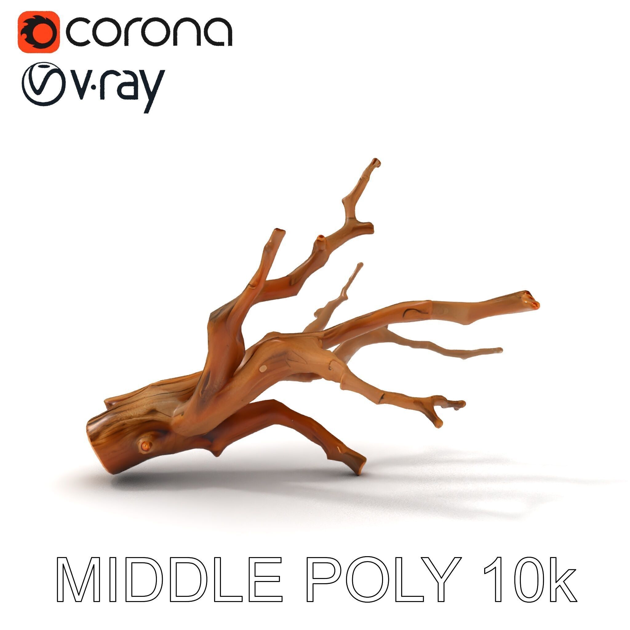 Realistic Tree Branch D Model Pack Low-poly 3D model_6