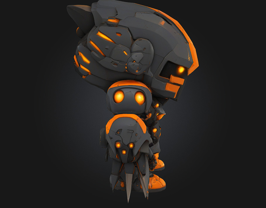 Shadow Sentinel Guardian of the Night 3D print model_3
