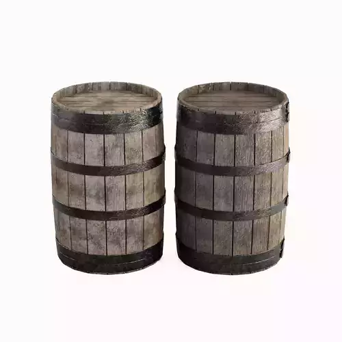 Wooden Barrel Set