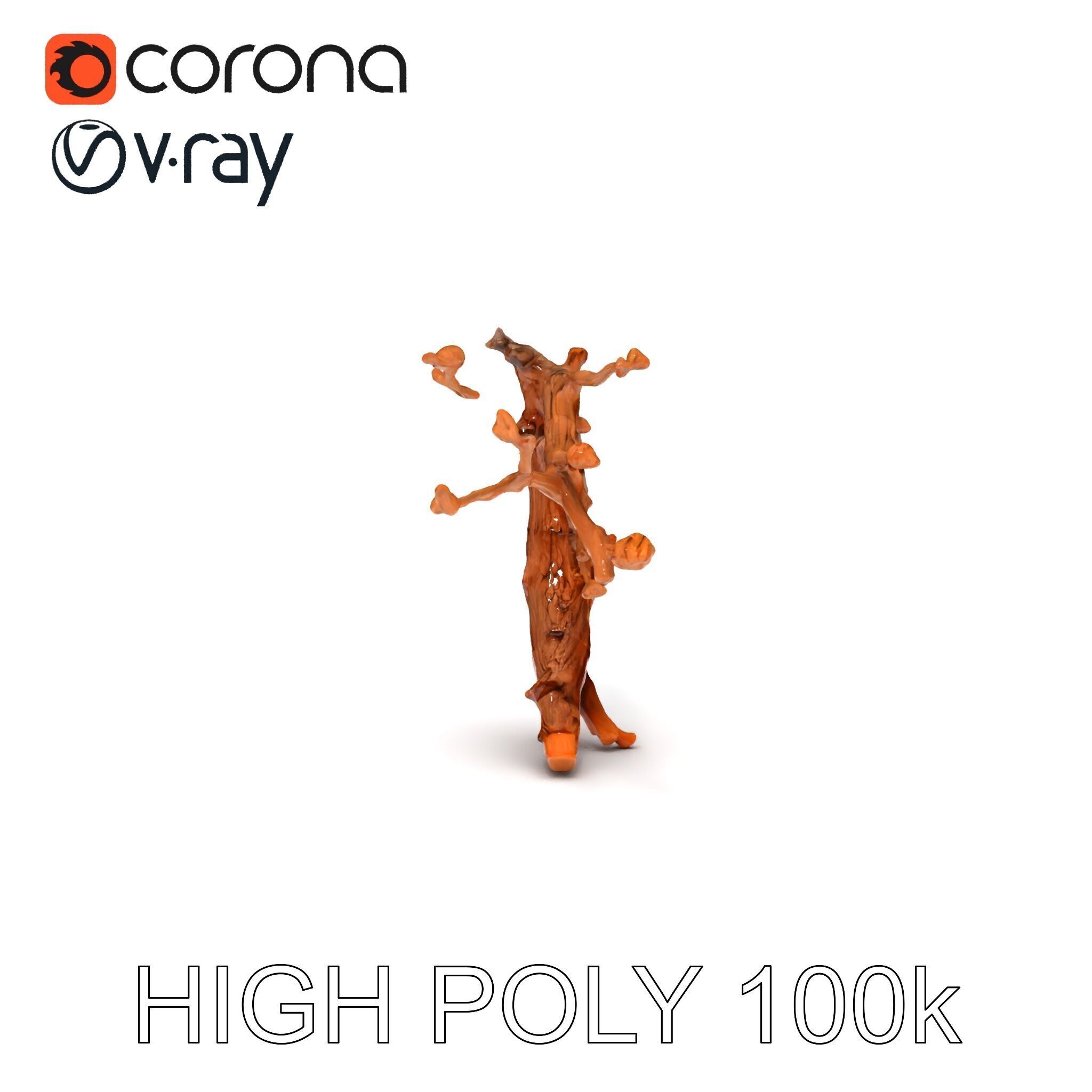 Realistic Tree Branch Model Pack for Environment Design Low-poly 3D model_23