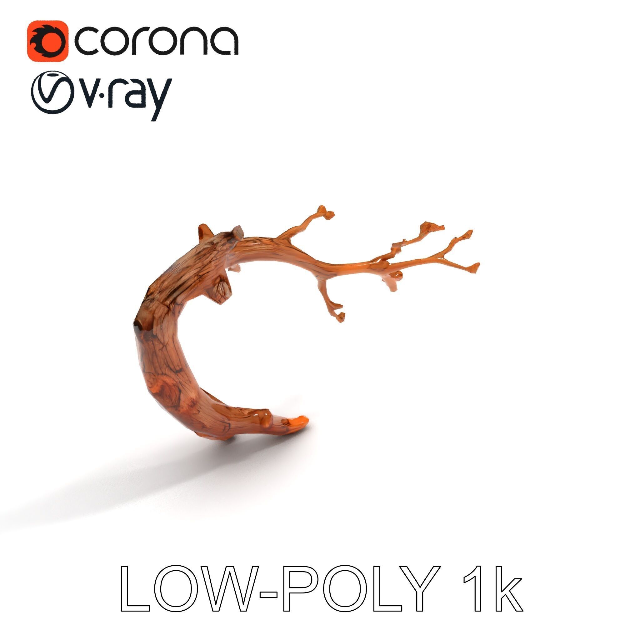 Realistic Tree Branch Model Pack for Environment Design Low-poly 3D model_22