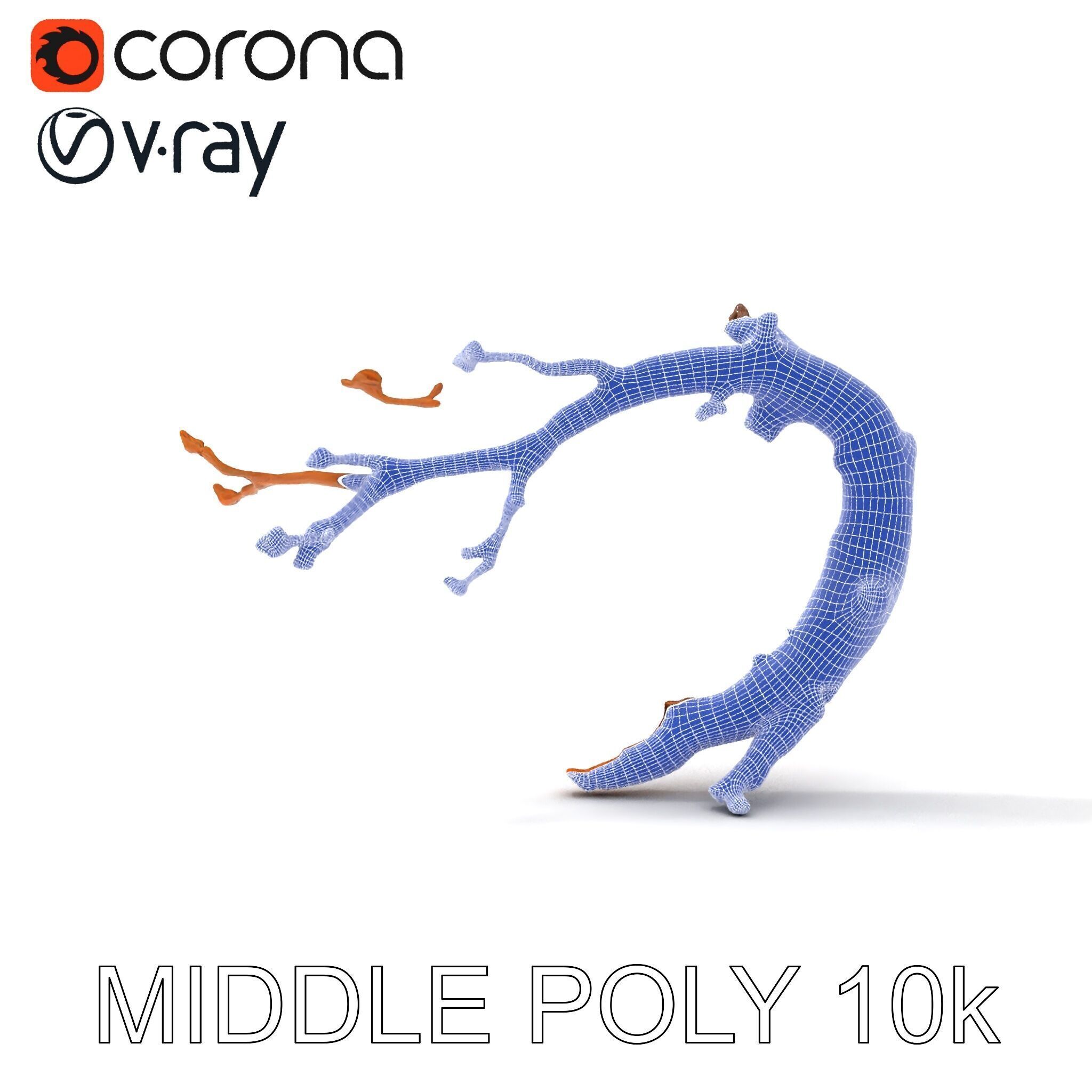 Realistic Tree Branch Model Pack for Environment Design Low-poly 3D model_17