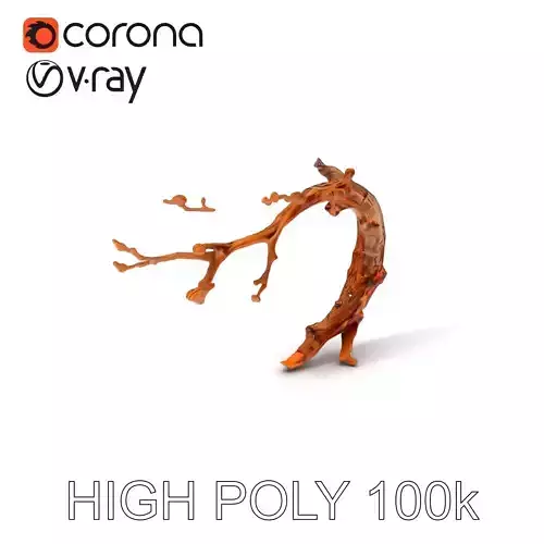 Realistic Tree Branch Model Pack for Environment Design Low-poly 3D model