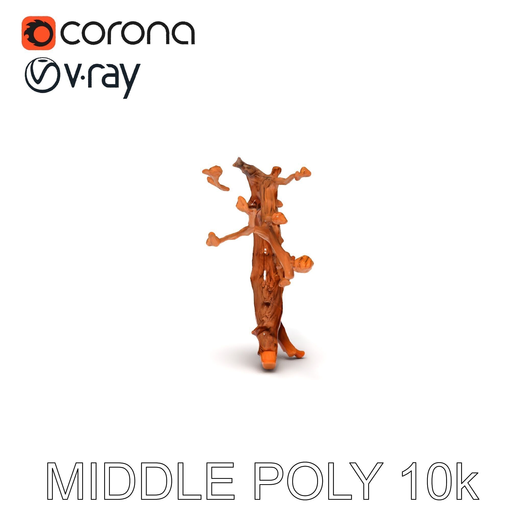 Realistic Tree Branch Model Pack for Environment Design Low-poly 3D model_9