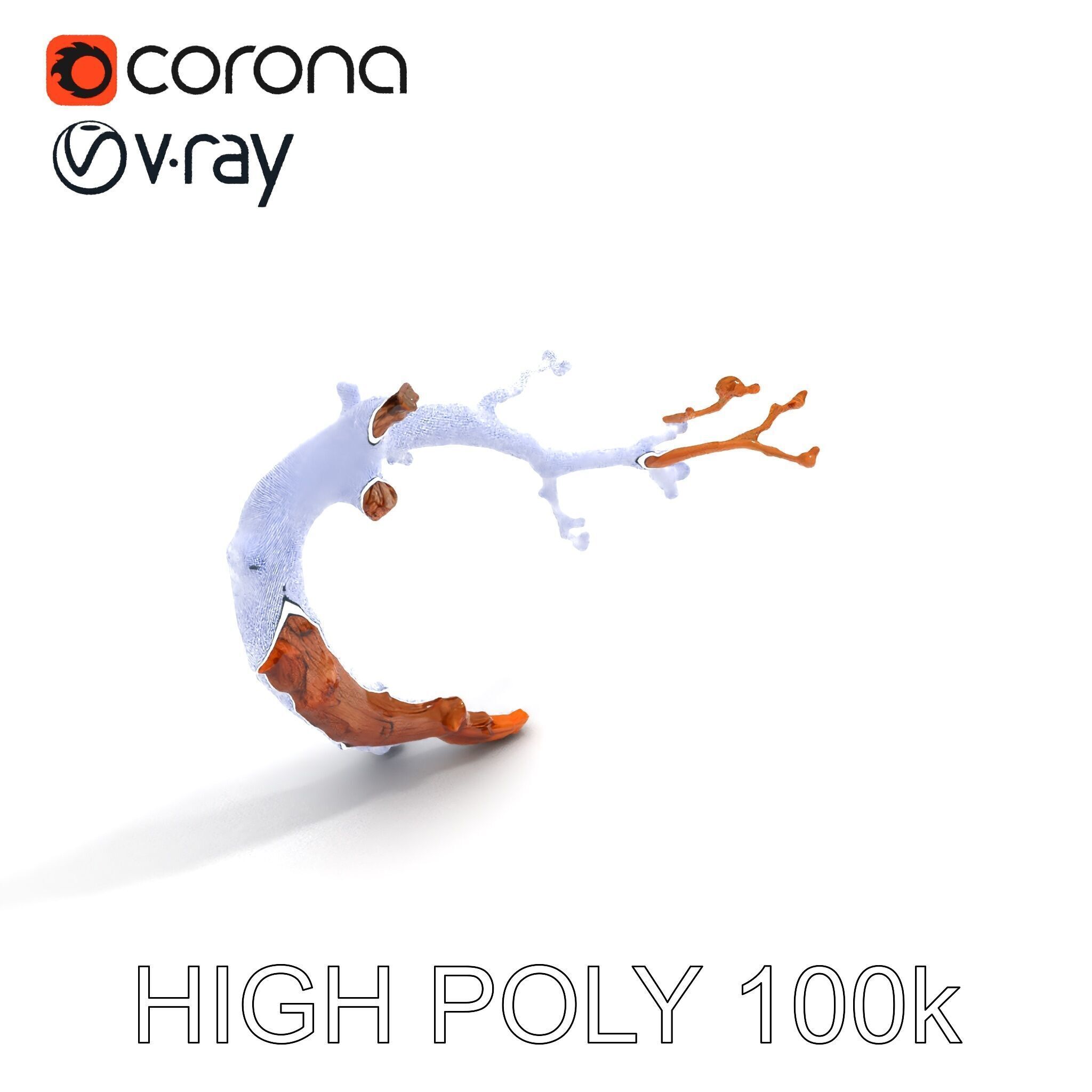 Realistic Tree Branch Model Pack for Environment Design Low-poly 3D model_35