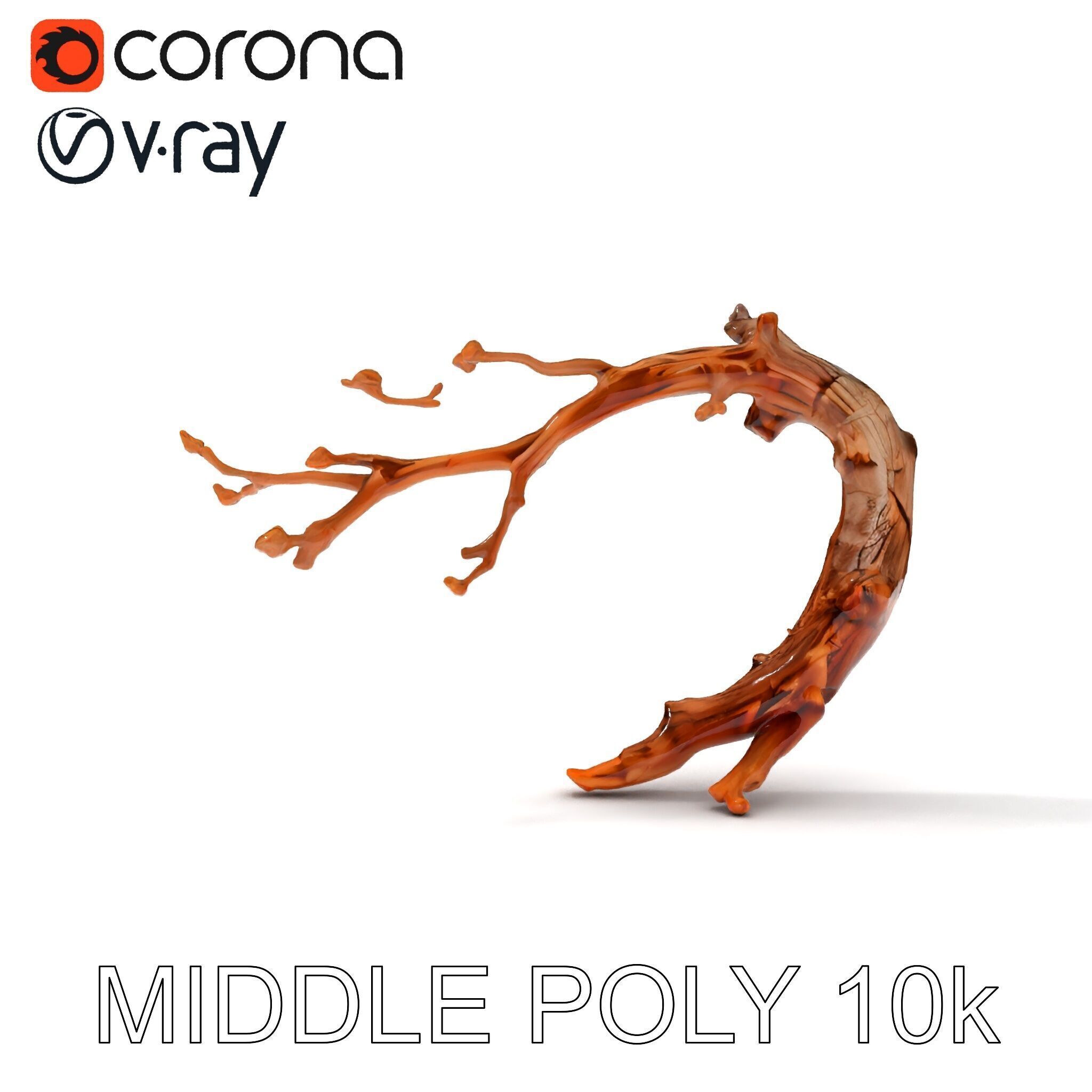 Realistic Tree Branch Model Pack for Environment Design Low-poly 3D model_12