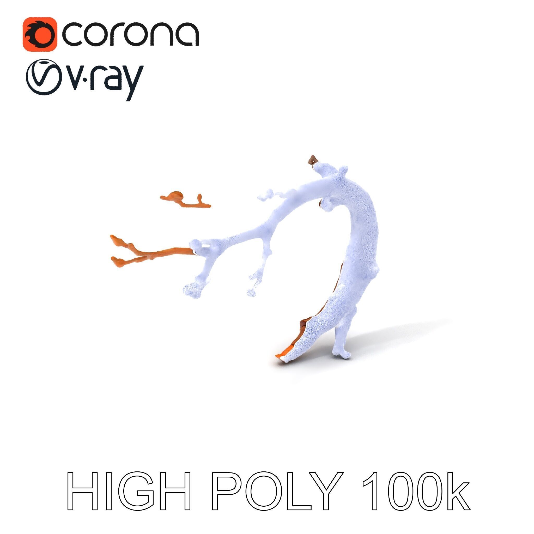 Realistic Tree Branch Model Pack for Environment Design Low-poly 3D model_3