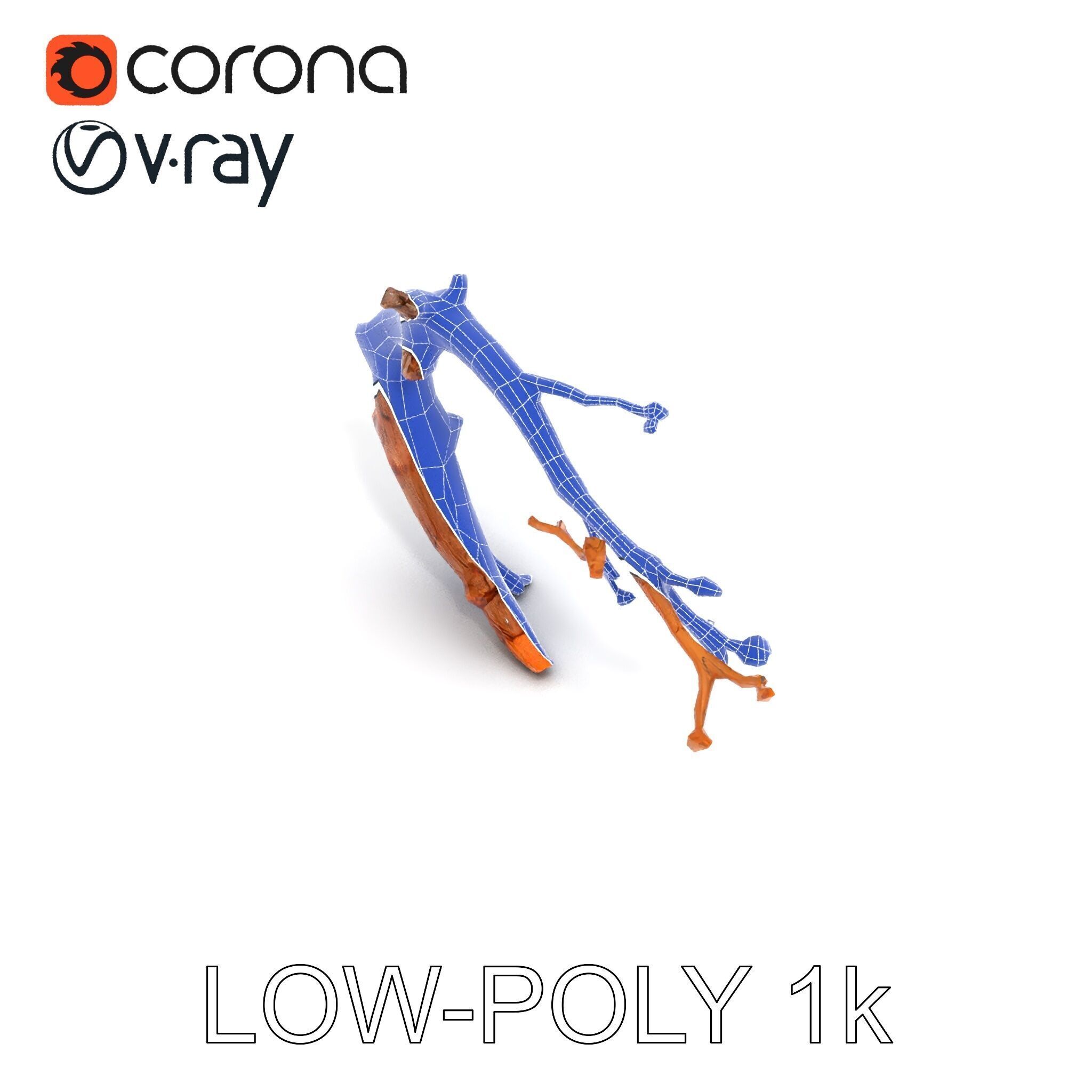 Realistic Tree Branch Model Pack for Environment Design Low-poly 3D model_20