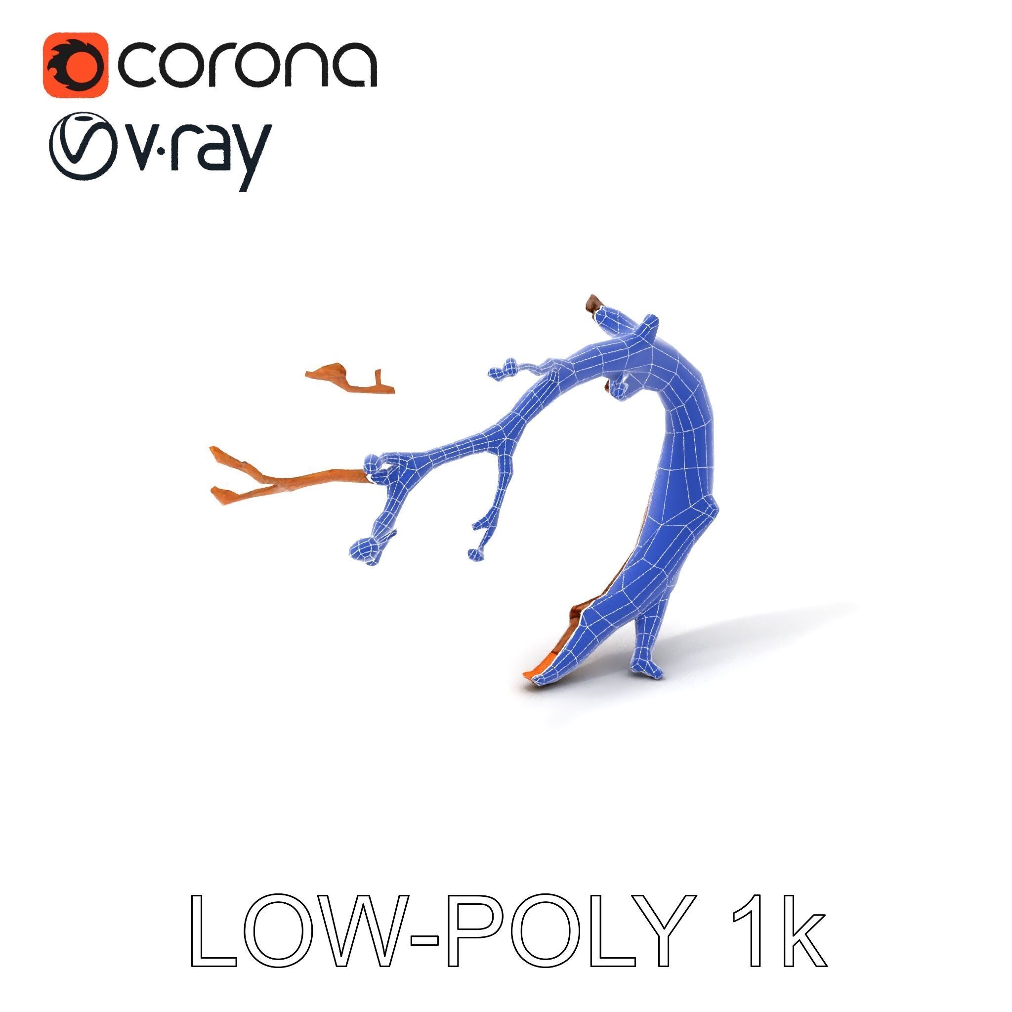 Realistic Tree Branch Model Pack for Environment Design Low-poly 3D model_33