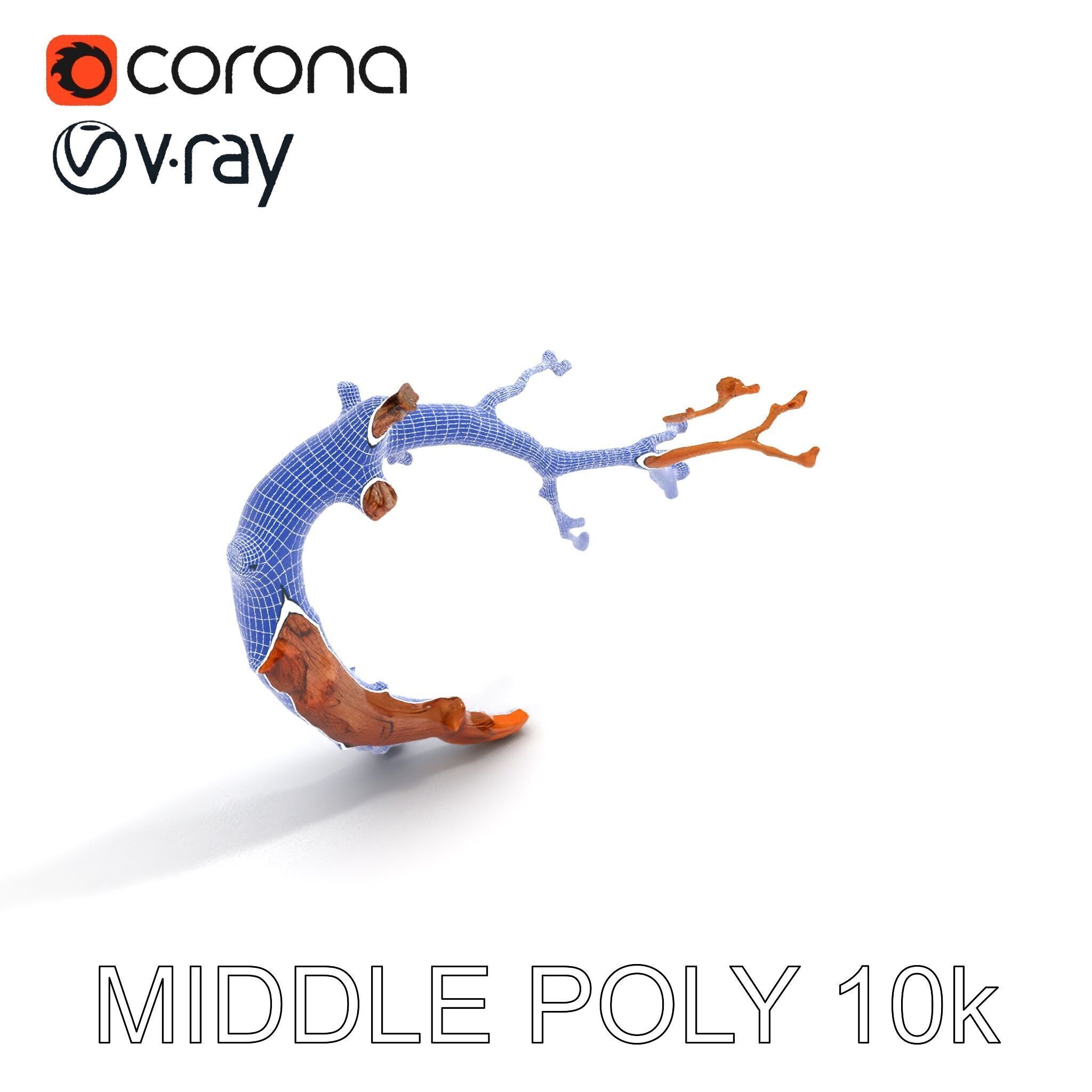 Realistic Tree Branch Model Pack for Environment Design Low-poly 3D model_24