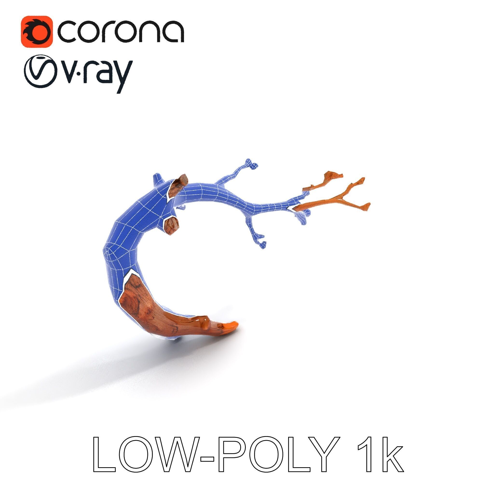 Realistic Tree Branch Model Pack for Environment Design Low-poly 3D model_18