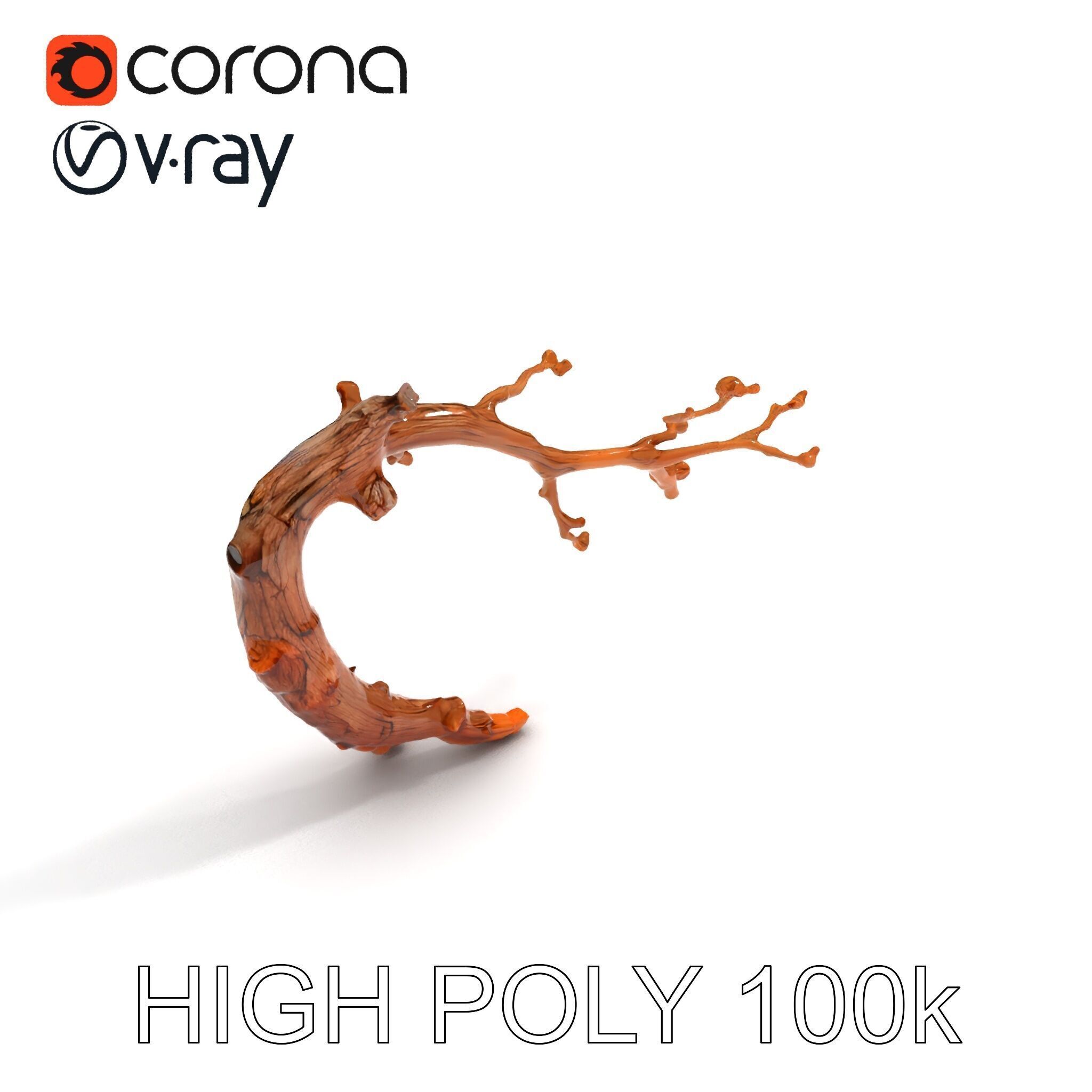 Realistic Tree Branch Model Pack for Environment Design Low-poly 3D model_14