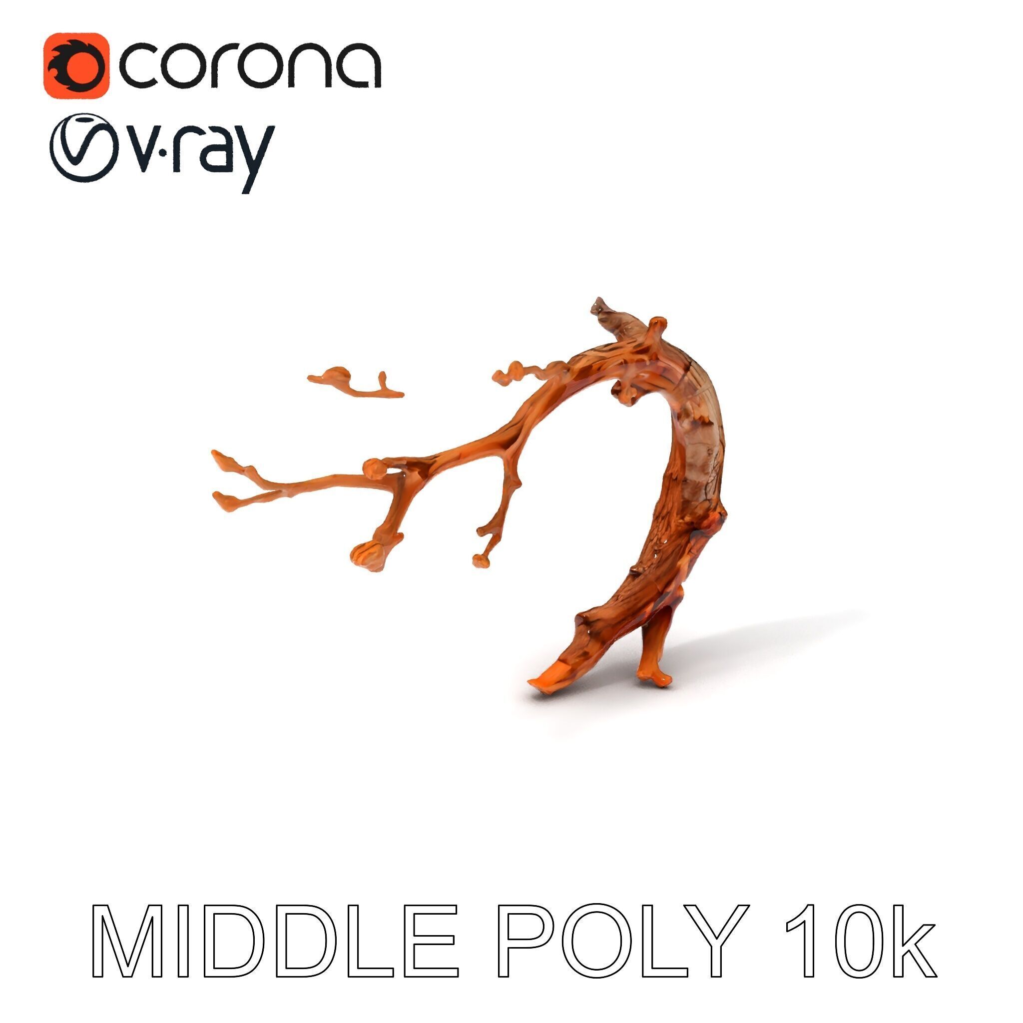 Realistic Tree Branch Model Pack for Environment Design Low-poly 3D model_15