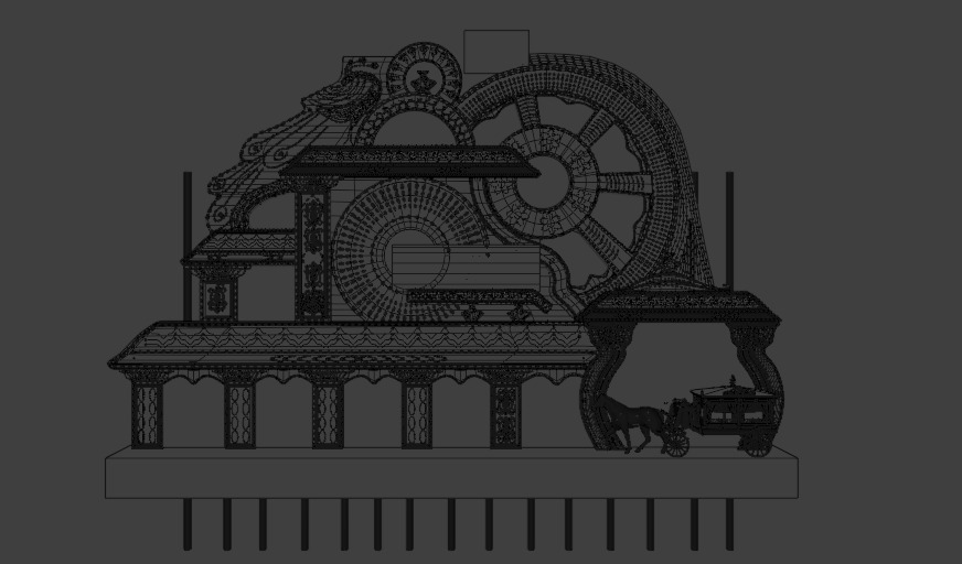 Animated Vesak Thoran 3D Model Buddhist Light Display 3D model_6