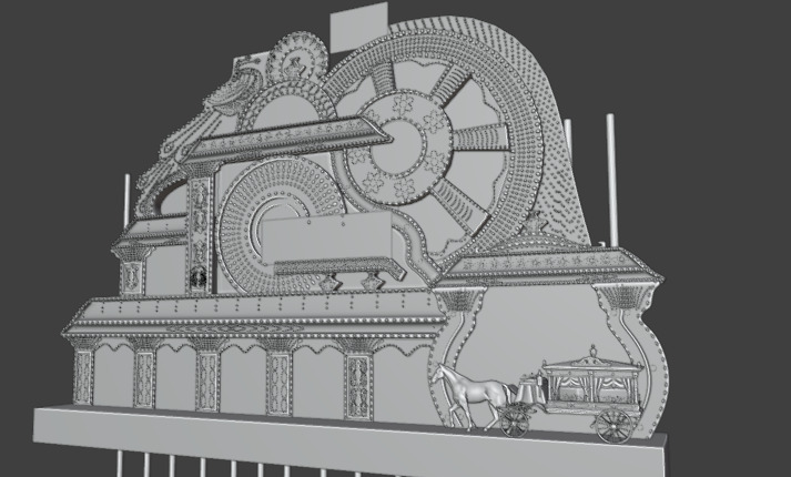 Animated Vesak Thoran 3D Model Buddhist Light Display 3D model_5