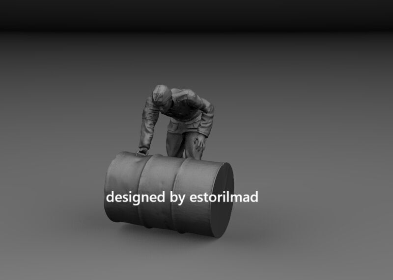 WW2 GERMAN SOLDIER LOADING DRUMS 3D print model_1