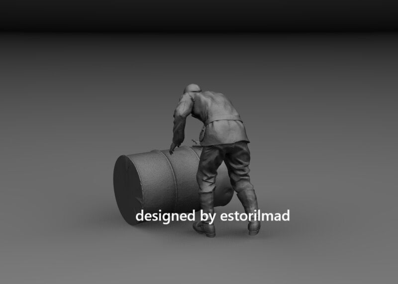 WW2 GERMAN SOLDIER LOADING DRUMS 3D print model_2