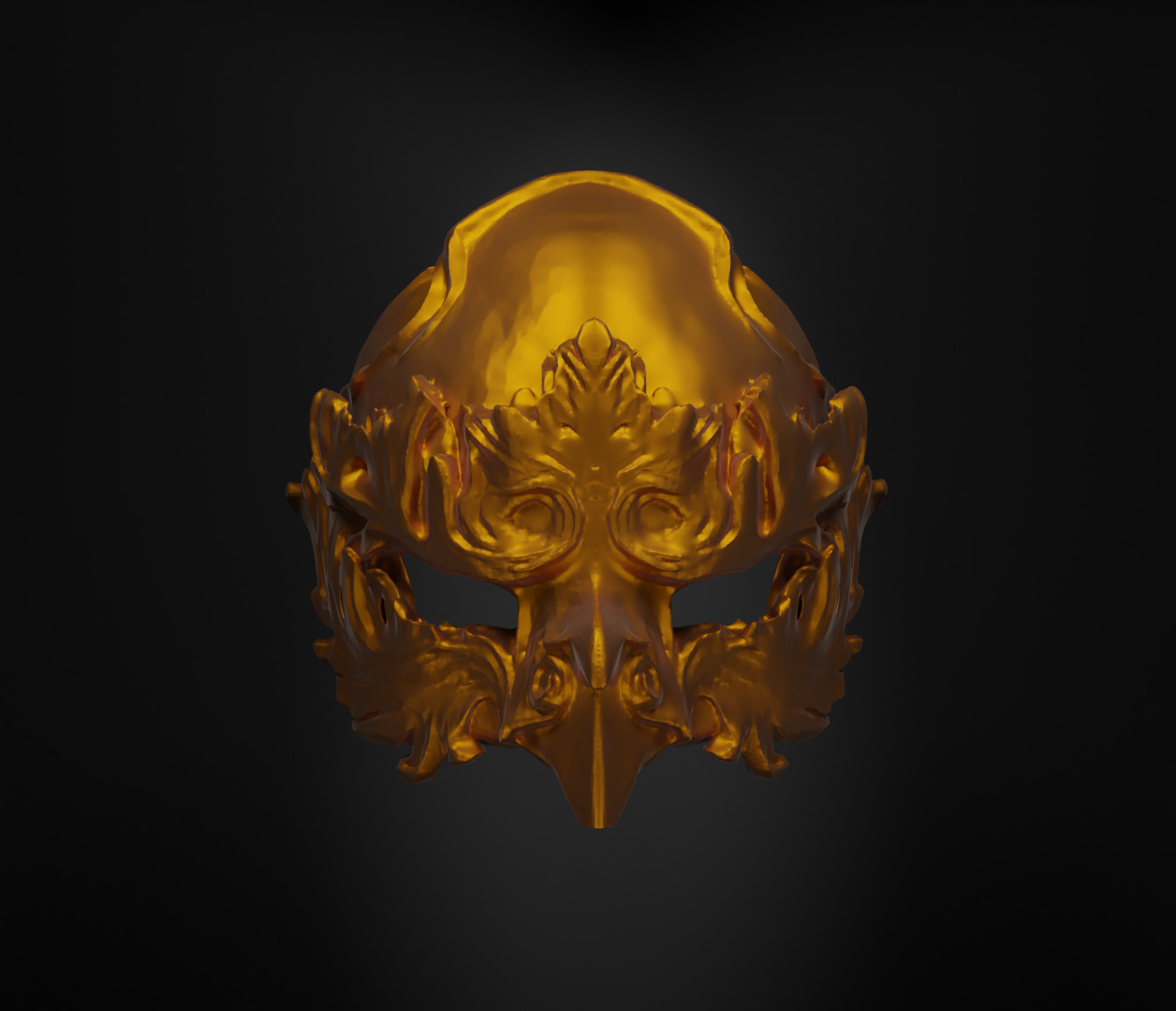 Dark Bird Prom Face Mask - Animal Dark Bird Embroidered Mask  3D print model_24