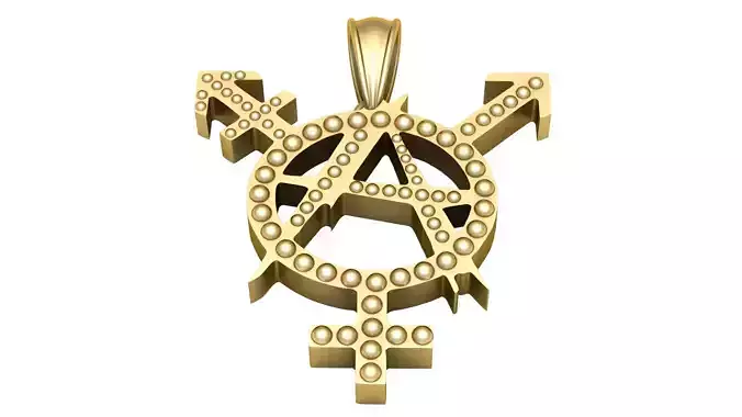 GWOOD Anarchy  PANDANT 3D PRINTABLE MODAL 