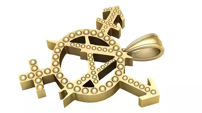 GWOOD Anarchy  PANDANT 3D PRINTABLE MODAL 