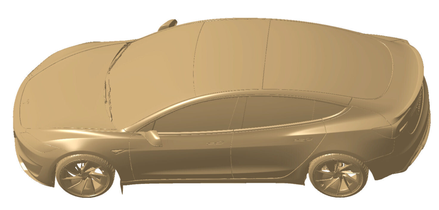 Tesla Model 3 Performance  2024 Exterior 3d scan model 3D model_3