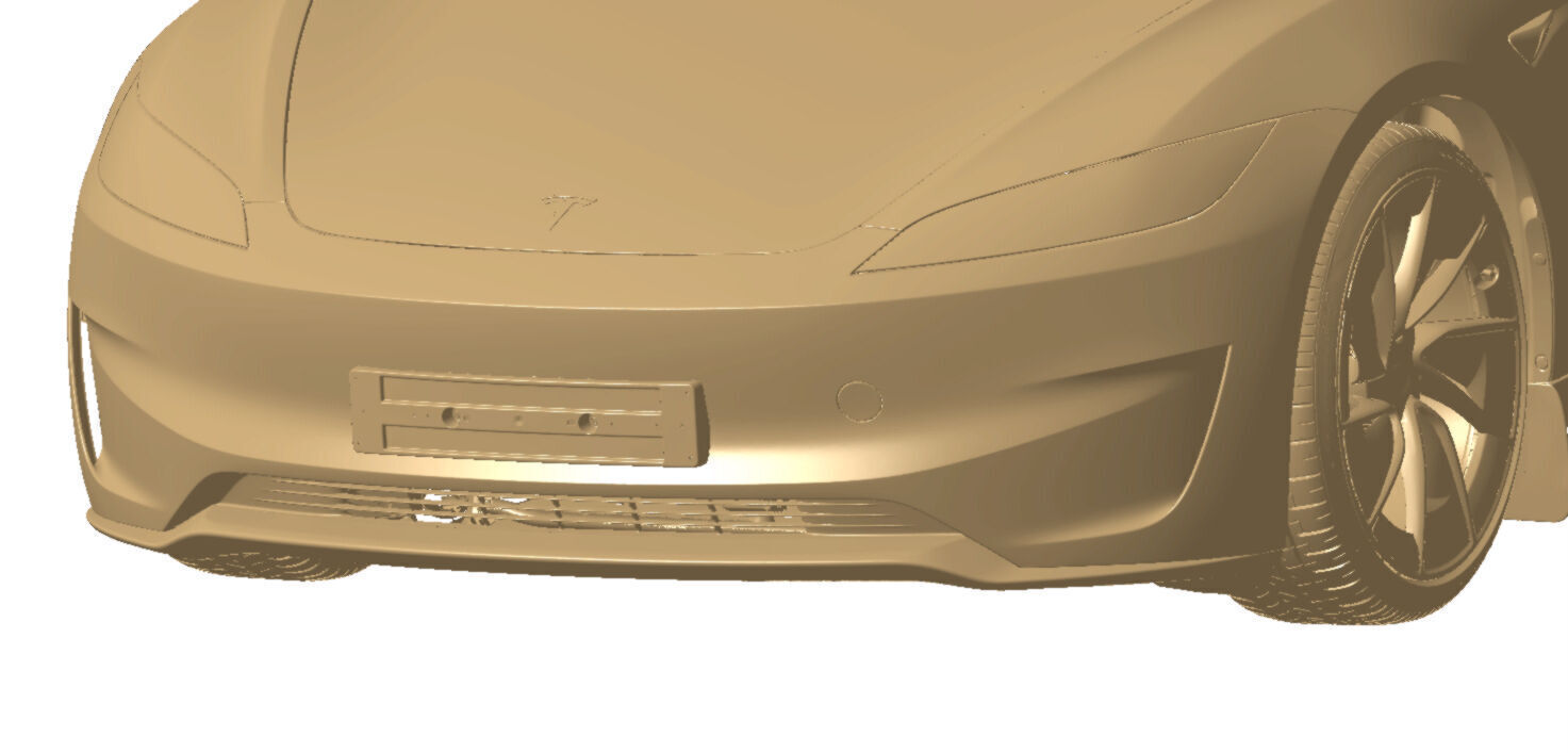 Tesla Model 3 Performance  2024 Exterior 3d scan model 3D model_1